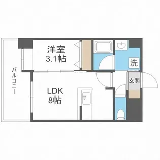 ネストピア東比恵駅前Ⅲ【7階】の間取り