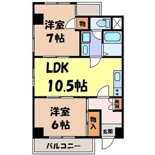 メゾン白川【5階】の間取り