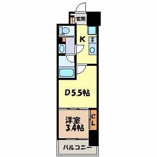 パークアクシス名古屋山王【11階】の間取り