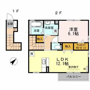 セジュールサクシード【2階】の間取り