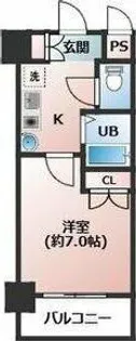 1Kの間取り画像