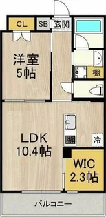 estageo北田辺【5階】の間取り