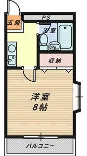 フォンタル津久野【4階】の間取り