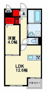 MON665【303号室】の間取り