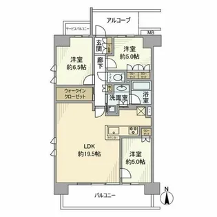クレヴィア高槻ガーデンテラス【10階】の間取り
