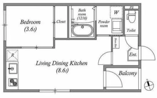 ソレイユ大東町【2階】の間取り