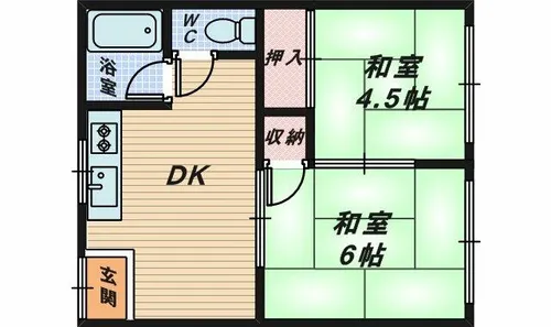 野口文化東棟【2階】の間取り