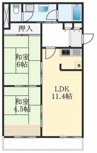 ラポール百舌鳥【3階】の間取り