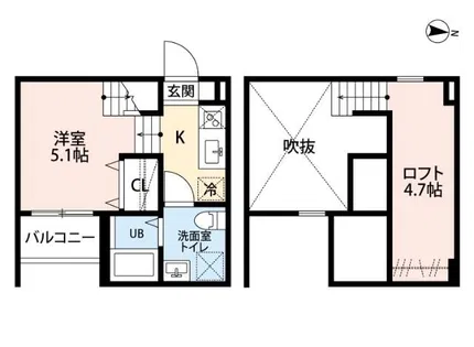 コンソラージュ岩戸【1階】の間取り
