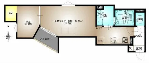 REGALEST西院【201号室】の間取り