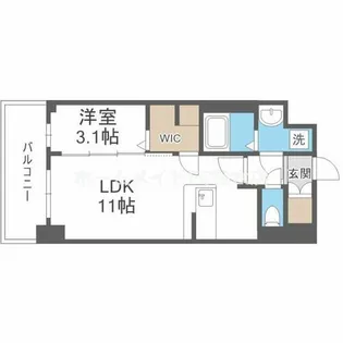 リヴェント福島野田【4階】の間取り