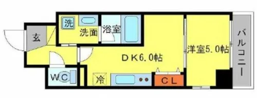 BRAVI南堀江【11階】の間取り