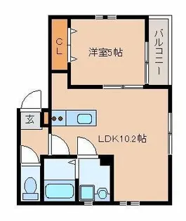 リテラ博多小町【3階】の間取り
