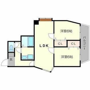 大阪府豊中市東豊中町6丁目【マンション】の間取り