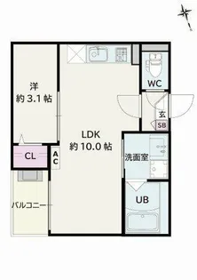 Jack hachimanⅠ【1階】の間取り