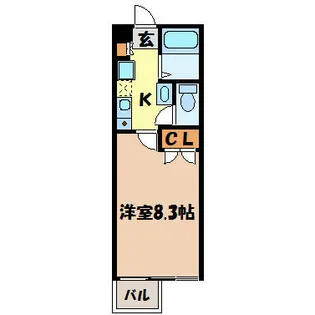 ヒルズ川名【4階】の間取り