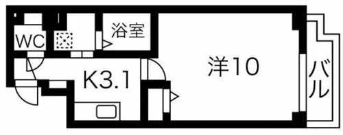 ドーム千代崎【6階】の間取り