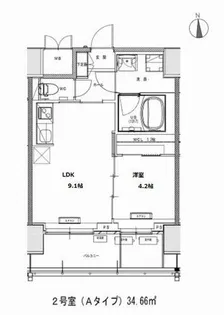 ノルデンタワー南森町プレミアム【8階】の間取り