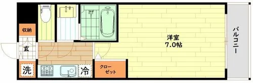 S-RESIDENCE福島玉川Deux【6階】の間取り