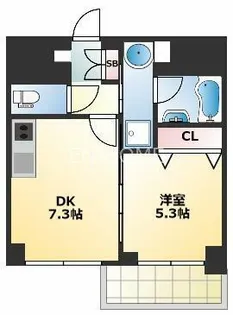エステムコート難波Ⅵエント【3階】の間取り