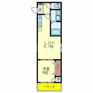 シーカルアアリモト【3階】の間取り