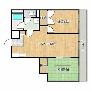 プレアール小瀬【1階】の間取り