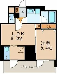 プレミアムコート葵【7階】の間取り