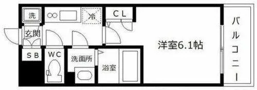 エスリード梅田グランノース【5階】の間取り
