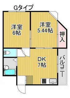 ファミリーハイツ8【2階】の間取り