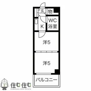 プリンセス豊田【407号室】の間取り