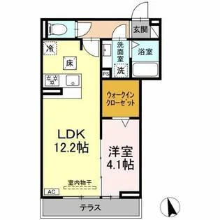 セレスティア長良 イースト【1階】の間取り