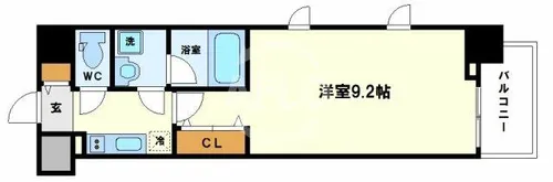 コンフォリア京町堀【4階】の間取り