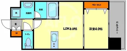 W.O.B.KYOBASHI【2階】の間取り