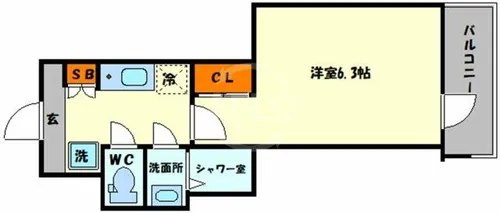 ファーストフィオーレ九条Ⅱ【12階】の間取り