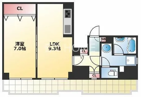 ユニハイム松屋町【1003号室】の間取り