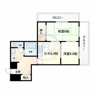 グレース大阪港【6階】の間取り