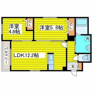 Olive 環状東【2階】の間取り