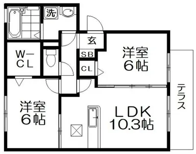 グランドゥール【101号室】の間取り