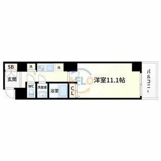 フィールドイン新大阪【6階】の間取り