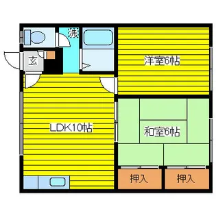 元町ユーコーポ【202号室】の間取り