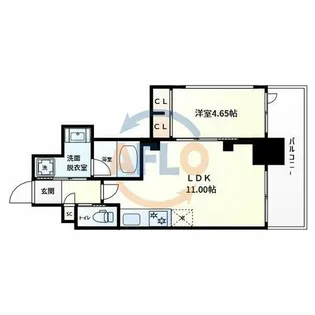 プレジオ恵美須【3階】の間取り