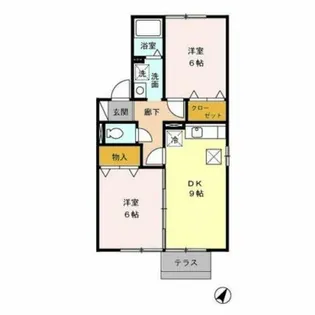 ベルドミール岡【B103号室】の間取り