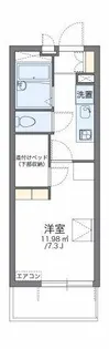 レオパレス鈴風【1階】の間取り