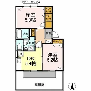 Domain (ドゥマン) A棟【1階】の間取り