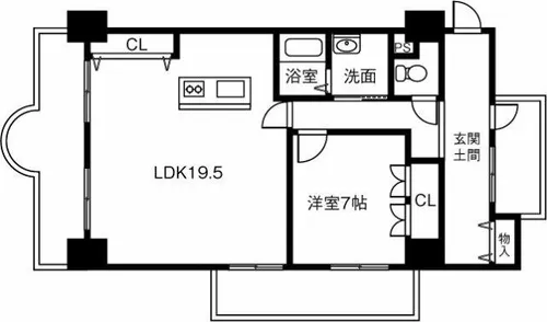 茶臼山ハイツ【5階】の間取り
