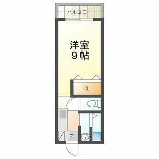 リバーハイツ【1階】の間取り