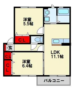 グランシャリオ【1階】の間取り