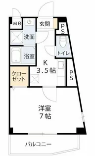ハピネス浦江【4階】の間取り