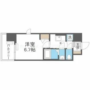 レジュールアッシュウエストレジス【11階】の間取り