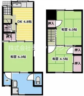 大阪府守口市梶町4丁目【テラスハウス】の間取り